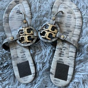 Tory Burch printed sandals, size 10